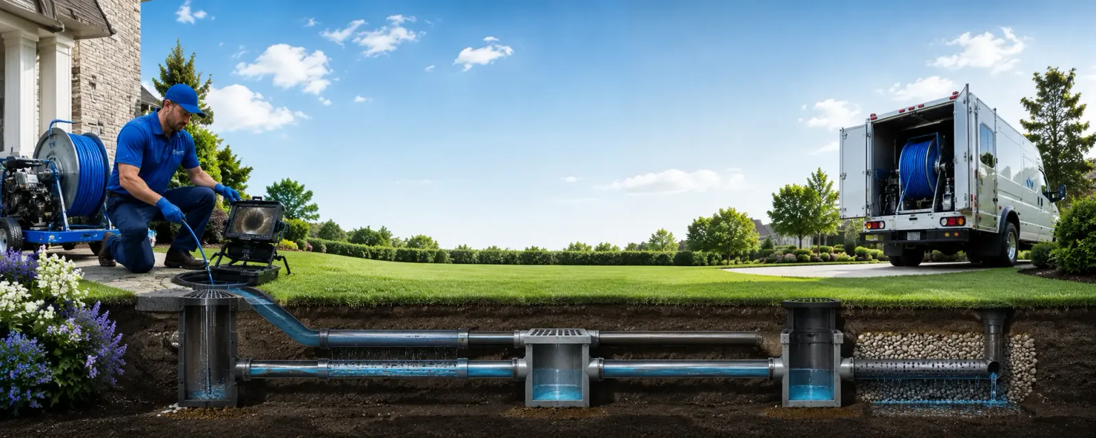 Outdoor drain cleaning information for Lambert Lake, ME